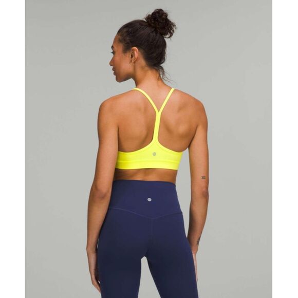 NWT Lululemon Flow Y Nulu Bra *Light Support, A–C Cups in Electric Lemon Size 6 - Picture 4 of 15